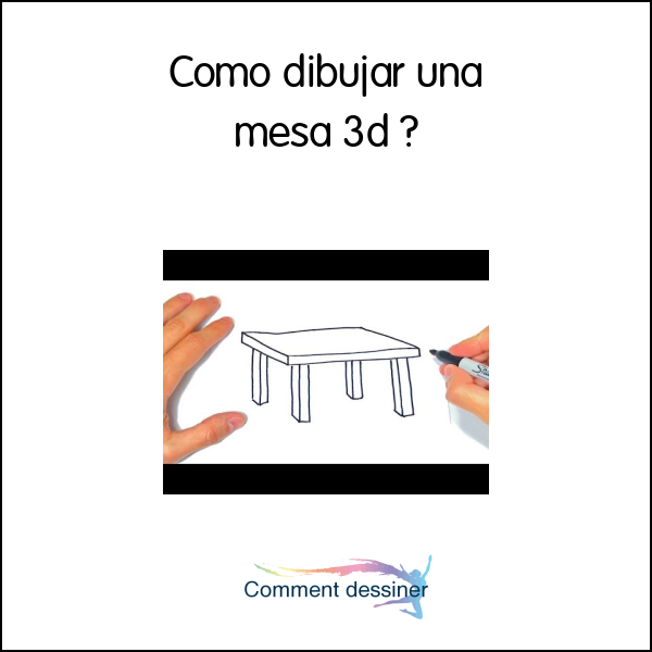 Como dibujar una mesa 3d